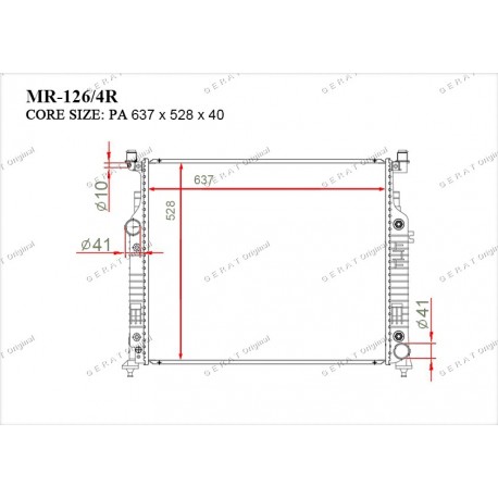 Радиатор основной Gerat MR-126/4R