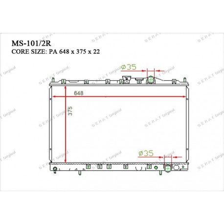 Радиатор основной Gerat MS-101/2R