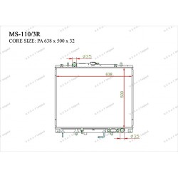 Радиатор основной Gerat MS-110/3R
