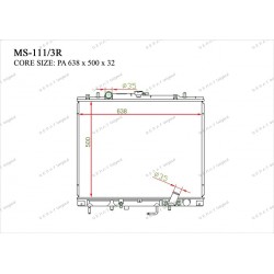 Радиатор основной Gerat MS-111/3R