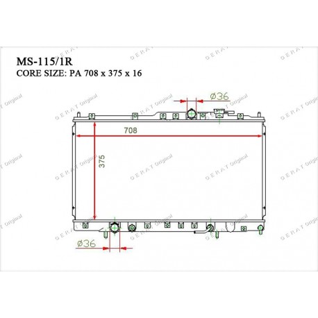Радиатор основной Gerat MS-115/1R