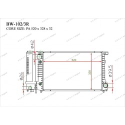 Радиатор основной Gerat BW-102/3R