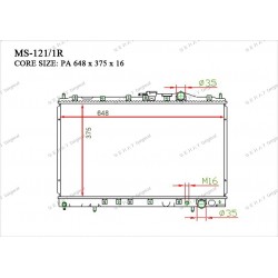 Радиатор основной Gerat MS-121/1R