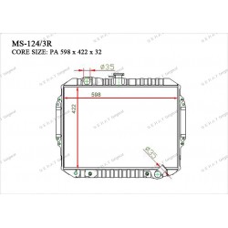 Радиатор основной Gerat MS-124/3R
