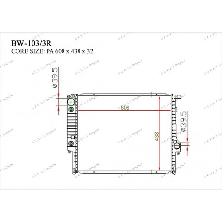 Радиатор основной Gerat BW-103/3R