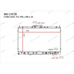 Радиатор основной Gerat MS-129/2R