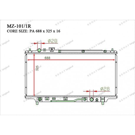Радиатор основной Gerat MZ-101/1R