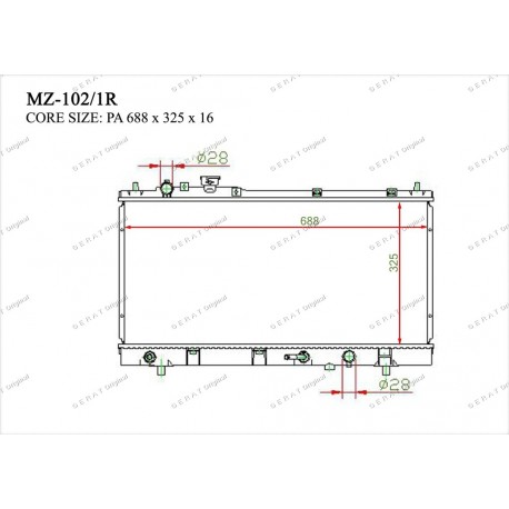 Радиатор основной Gerat MZ-102/1R