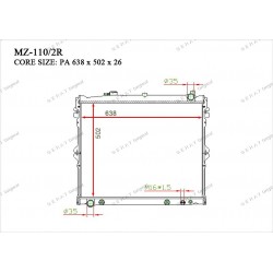 Радиатор основной Gerat MZ-110/2R