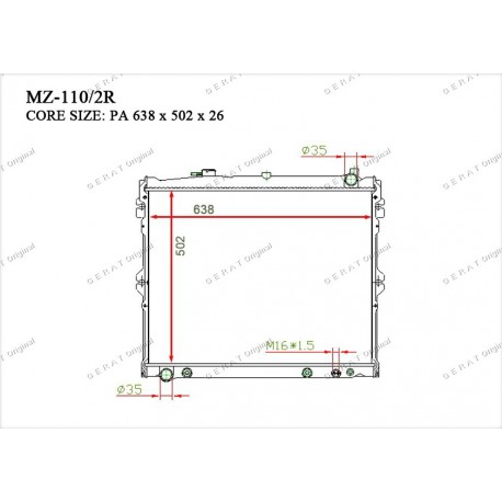 Радиатор основной Gerat MZ-110/2R
