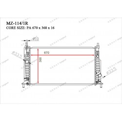 Радиатор основной Gerat MZ-114/1R