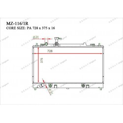 Радиатор основной Gerat MZ-116/1R