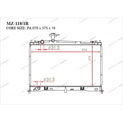 Радиатор основной Gerat MZ-118/1R