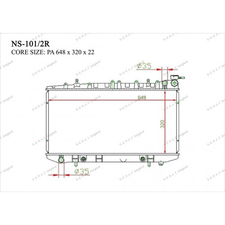 Радиатор основной Gerat NS-101/2R