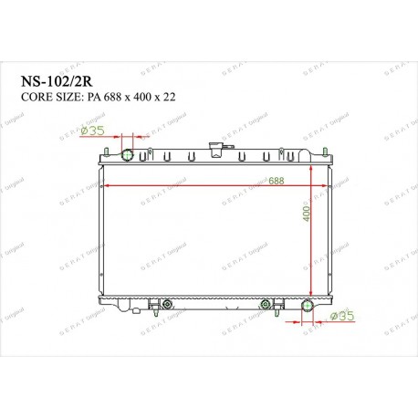 Радиатор основной Gerat NS-102/2R