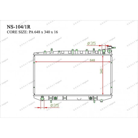 Радиатор основной Gerat NS-104/1R