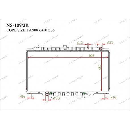 Радиатор основной Gerat NS-109/3R
