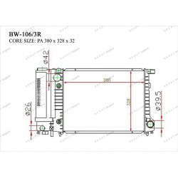 Радиатор основной Gerat BW-106/3R