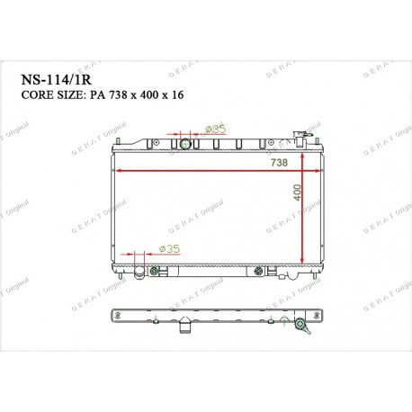 Радиатор основной Gerat NS-114/1R