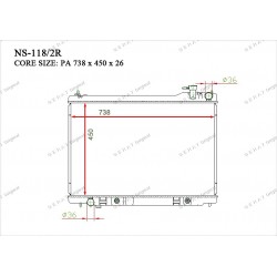 Радиатор основной Gerat NS-118/2R