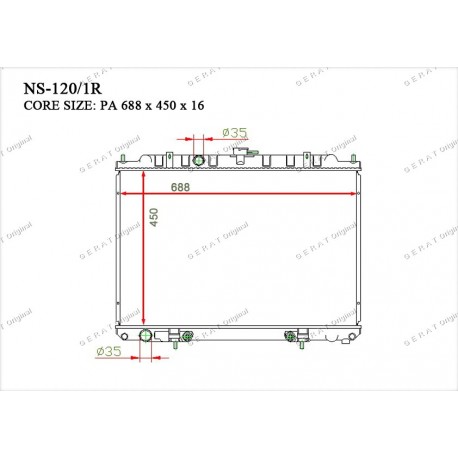 Радиатор основной Gerat NS-120/1R