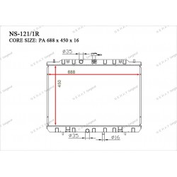 Радиатор основной Gerat NS-121/1R