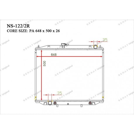 Радиатор основной Gerat NS-122/2R