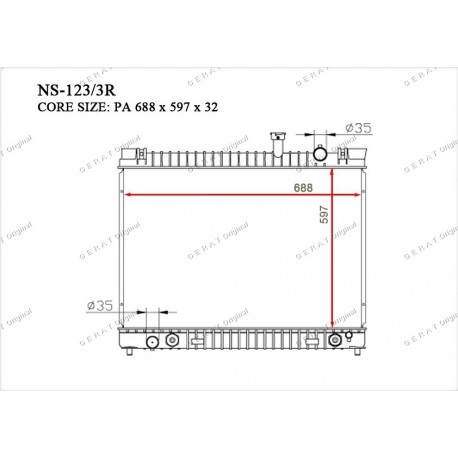 Радиатор основной Gerat NS-123/3R