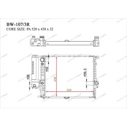 Радиатор основной Gerat BW-107/3R