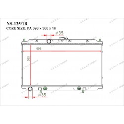 Радиатор основной Gerat NS-125/1R