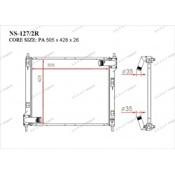 Радиатор основной Gerat NS-127/2R
