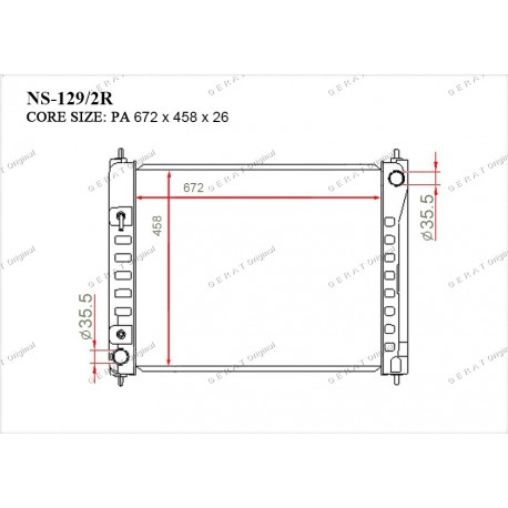 Радиатор основной Gerat NS-129/2R
