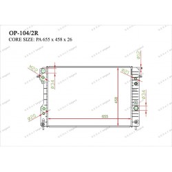 Радиатор основной Gerat OP-104/2R