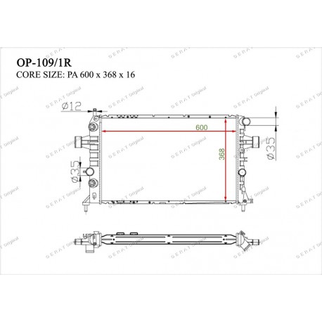 Радиатор основной Gerat OP-109/1R