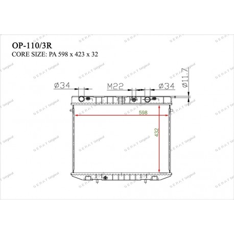 Радиатор основной Gerat OP-110/3R