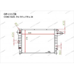 Радиатор основной Gerat OP-111/2R