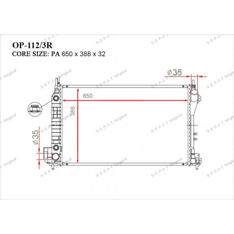 Радиатор основной Gerat OP-112/3R