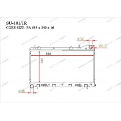 Радиатор основной Gerat SU-101/1R