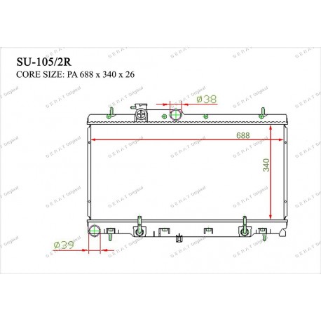 Радиатор основной Gerat SU-105/2R