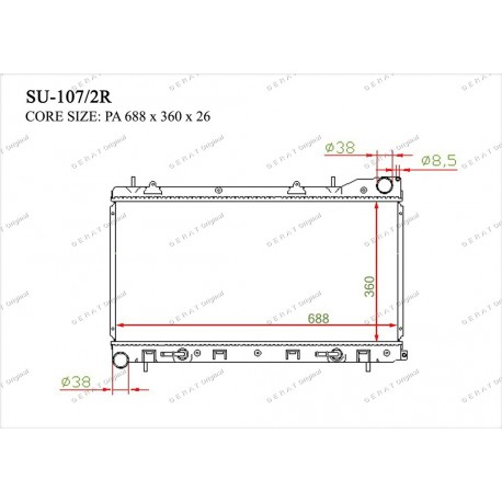 Радиатор основной Gerat SU-107/2R