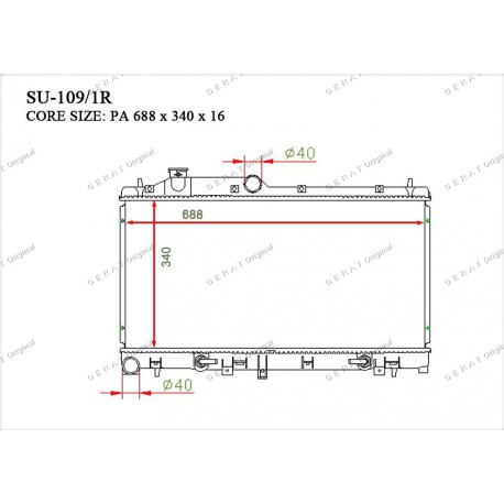 Радиатор основной Gerat SU-109/1R