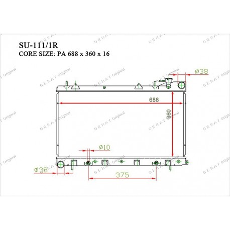 Радиатор основной Gerat SU-111/1R