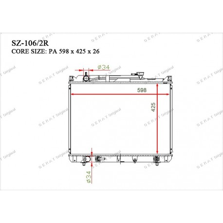 Радиатор основной Gerat SZ-106/2R