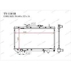 Радиатор основной Gerat TY-118/1R
