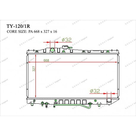 Радиатор основной Gerat TY-120/1R