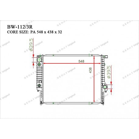 Радиатор основной Gerat BW-112/3R