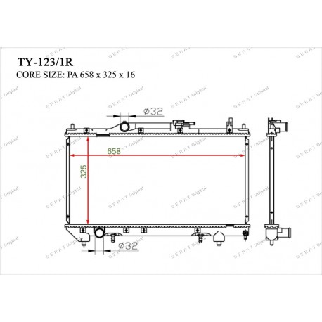 Радиатор основной Gerat TY-123/1R