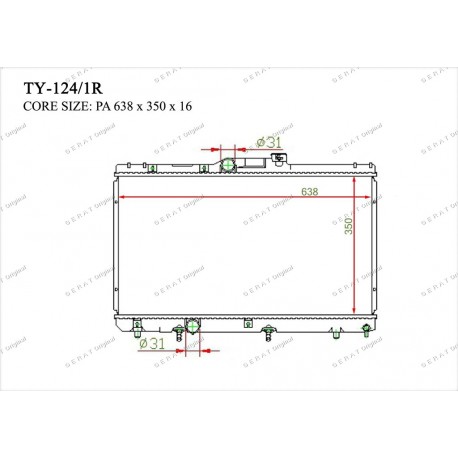 Радиатор основной Gerat TY-124/1R
