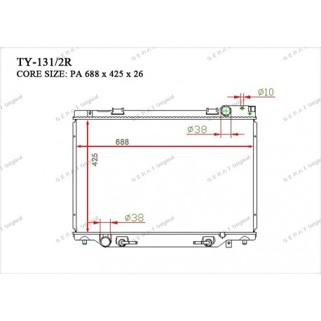 Радиатор основной Gerat TY-131/2R