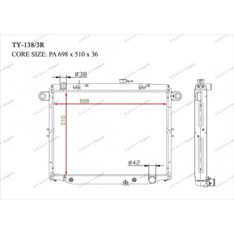 Радиатор основной Gerat TY-138/3R